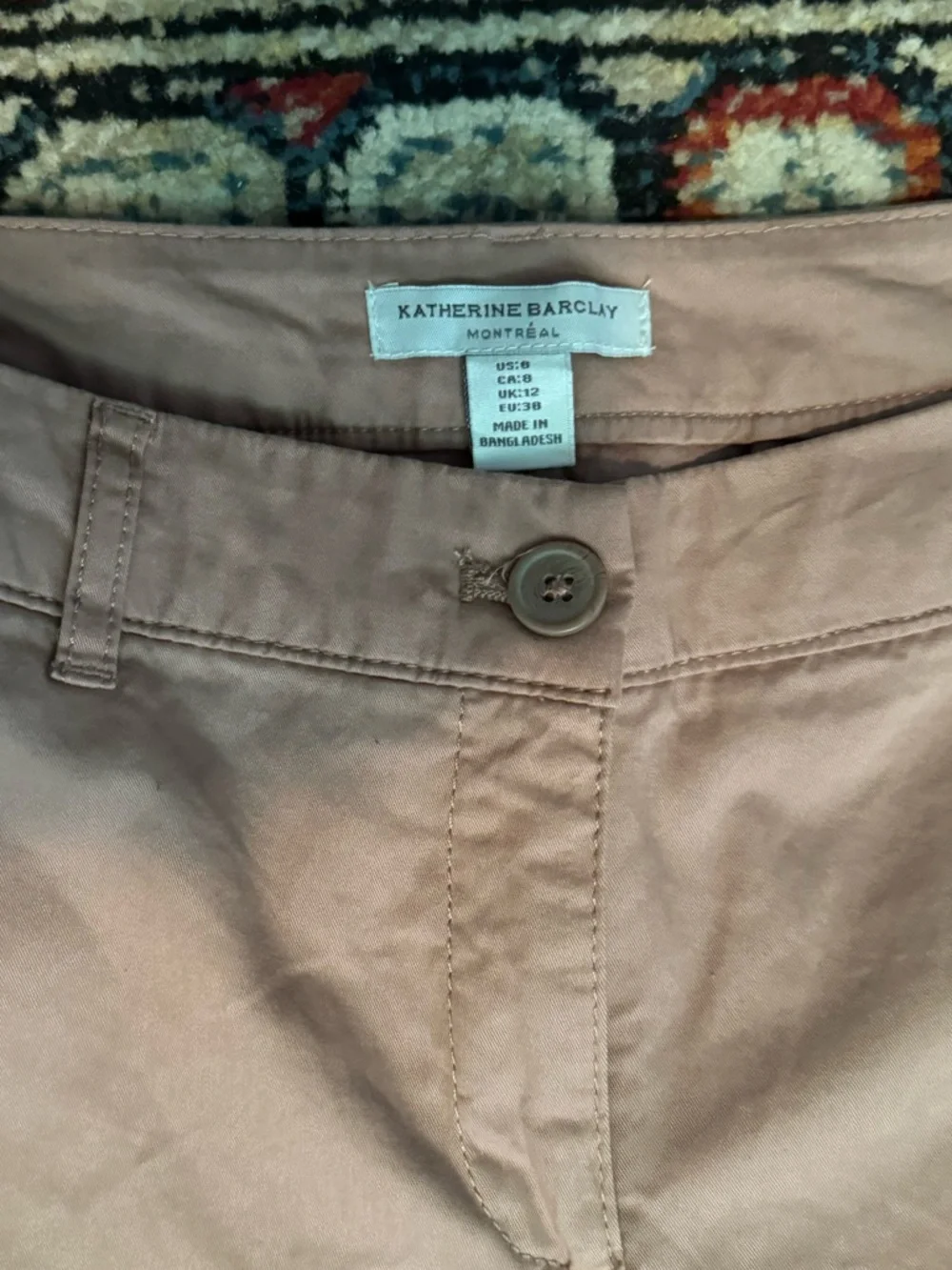 NWT Katherine Barclay Montreal Taupe Pink Lightweight Pants Size 8 - Picture 3 of 5